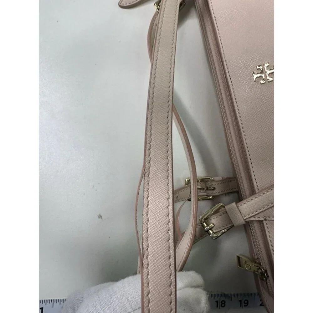 Tory Burch Canvas Pink Leather Shoulder Bag